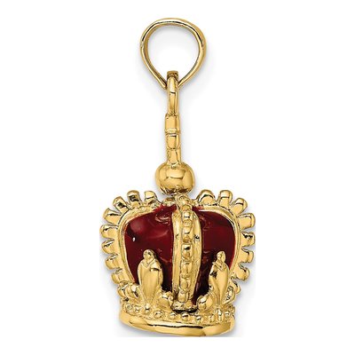 14K Yellow Gold Crown Charm – view 3