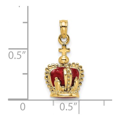 14K Yellow Gold Crown Charm – view 4