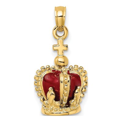 14K Yellow Gold Crown Charm – view 5