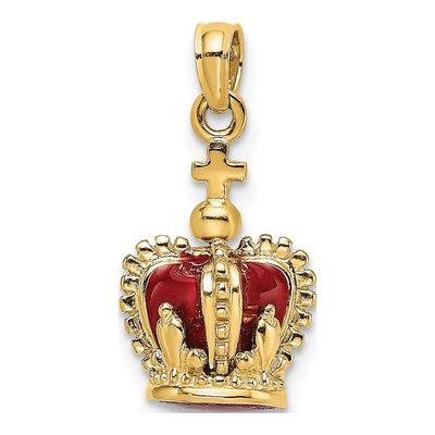 14K Yellow Gold Crown Charm – view 6