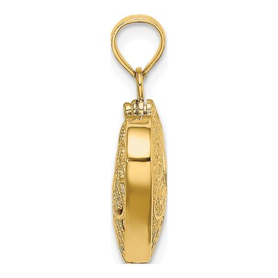 14K Yellow Gold Red Enamel Reversible Heart Charm – view 3