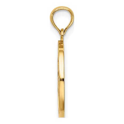 14K Yellow Gold Happy Holidays Holly Disc Charm – view 3