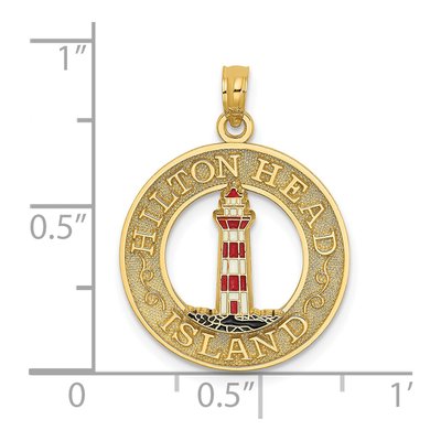 14K Yellow Gold Hilton Head Lighthouse Charm – view 4