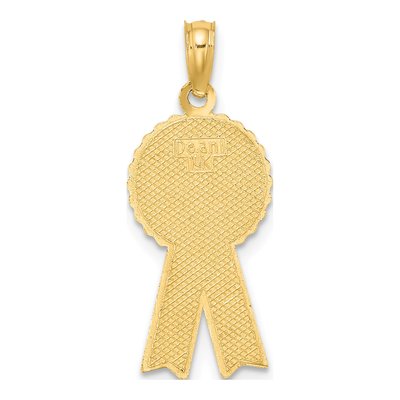 14K Yellow Gold Greatest MOM Pink Ribbon Charm – view 5