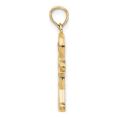 14K Yellow Gold 3D Gingerbread Man Charm – view 3