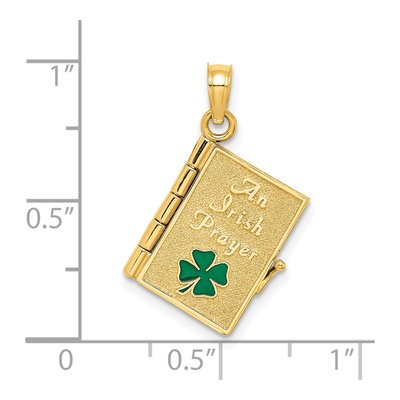 14K Yellow Gold Irish Prayer Book Charm – view 4