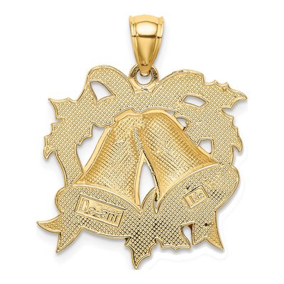 14K Yellow Gold Enamel Holiday Bells Charm – view 5