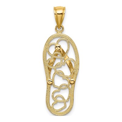 14K Yellow Gold Flip-Flop Charm – view 5