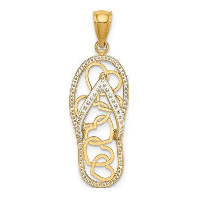 14K Yellow Gold Flip-Flop Charm