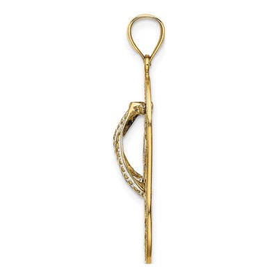14K Yellow Gold Enameled Flip-Flop Beach Charm – view 3