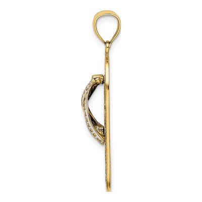 14K Yellow Gold Enamel Dolphin Flip-Flop Charm – view 3