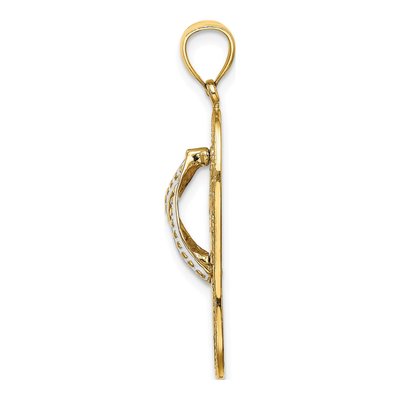 14K Yellow Gold Enamel Flip-Flop Charm – view 3