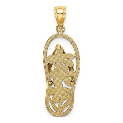 14K Yellow Gold Enamel Flip-Flop Charm – view 5