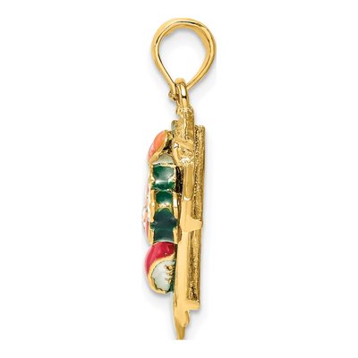 14K Yellow Gold 3D Enameled Sushi Pendant – view 3
