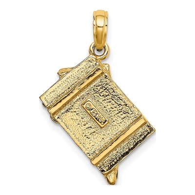 14K Yellow Gold 3D Enameled Sushi Pendant – view 4