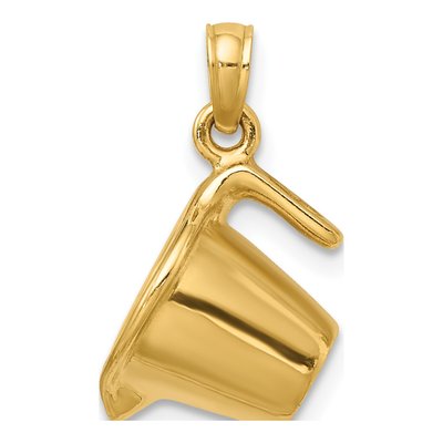 14K Yellow Gold 3D Measuring Cup Charm – view 5
