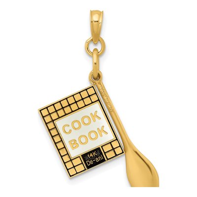 14K Yellow Gold Cook Book Spoon Charm – view 5
