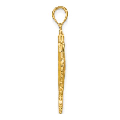 14K Yellow Gold 3-D Enameled Seahorse Charm – view 3