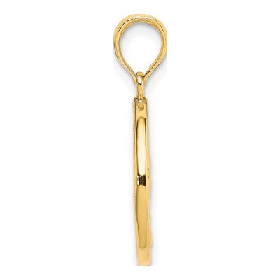 14K Yellow Gold Enameled Om Lotus Pendant – view 3