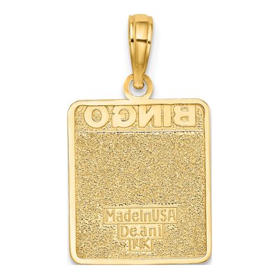 14K Yellow Gold Enameled Bingo Card Charm – view 5