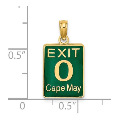 14K Yellow Gold Exit Cape May Pendant – view 4