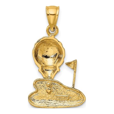 14K Yellow Gold Golf Ball Charm – view 5