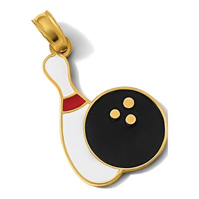 14K Yellow Gold Bowling Ball Pin Charm – view 6