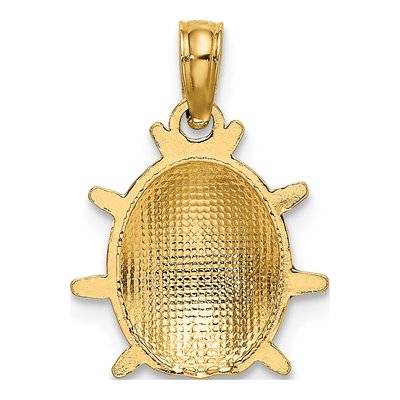 14K Yellow Gold Red Black Enamel Ladybug Charm – view 5