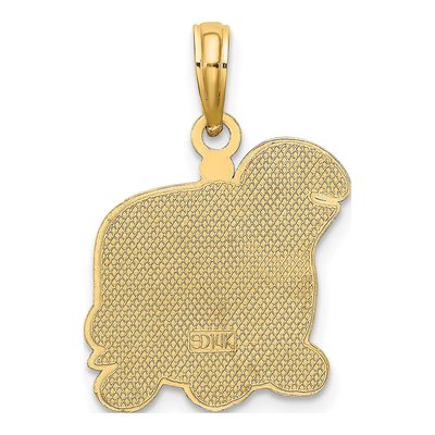 14K Yellow Gold Enamel Turtle Pendant – view 5