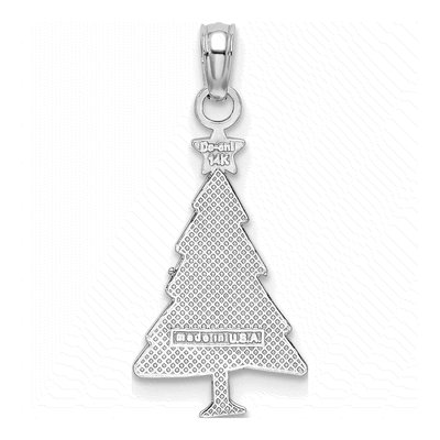 14K White Gold Christmas Tree Charm – view 5