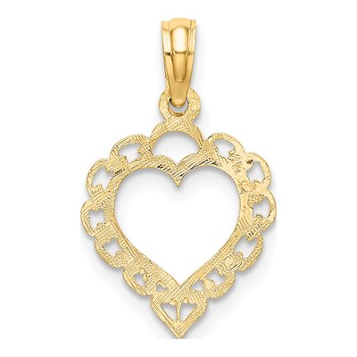 14K Yellow Gold Heart Charm – view 5