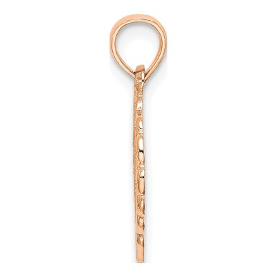 14K Rose Gold Lace Border Heart Pendant – view 3