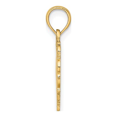 14K Yellow Gold LOVE Heart Pendant – view 3