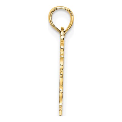 14K Yellow Gold Heart Lace Pendant – view 3