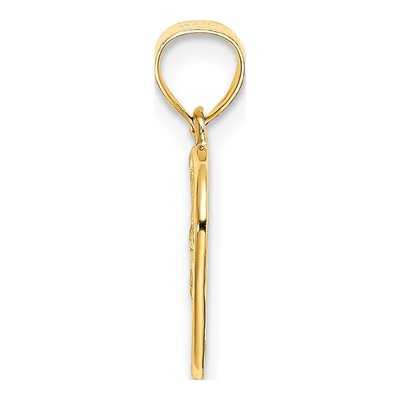 14K Yellow Gold Woven Heart Charm – view 3