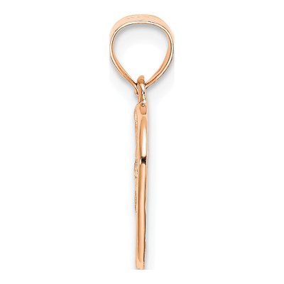 14K Rose Gold Woven Heart Charm – view 3