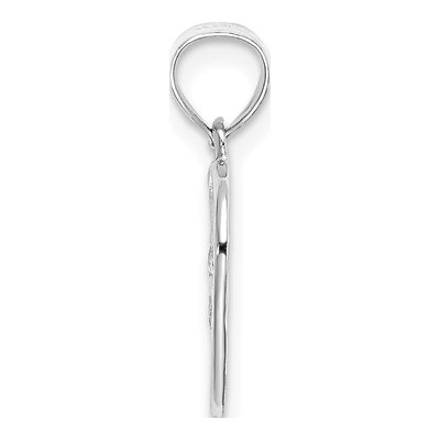 14K White Gold Woven Heart Pendant – view 3