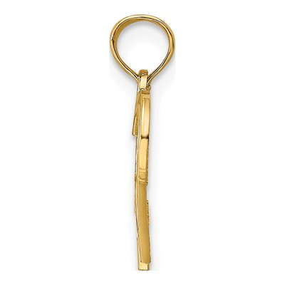 14K Yellow Gold Two Hearts Intertwined Charm – view 3