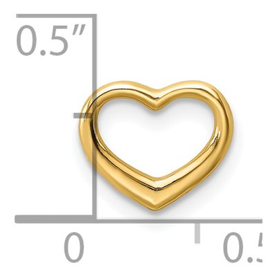 14K Yellow Gold Mini Floating Heart Charm – view 4