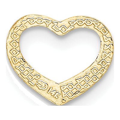 14K Yellow Gold Mini Floating Heart Charm – view 5