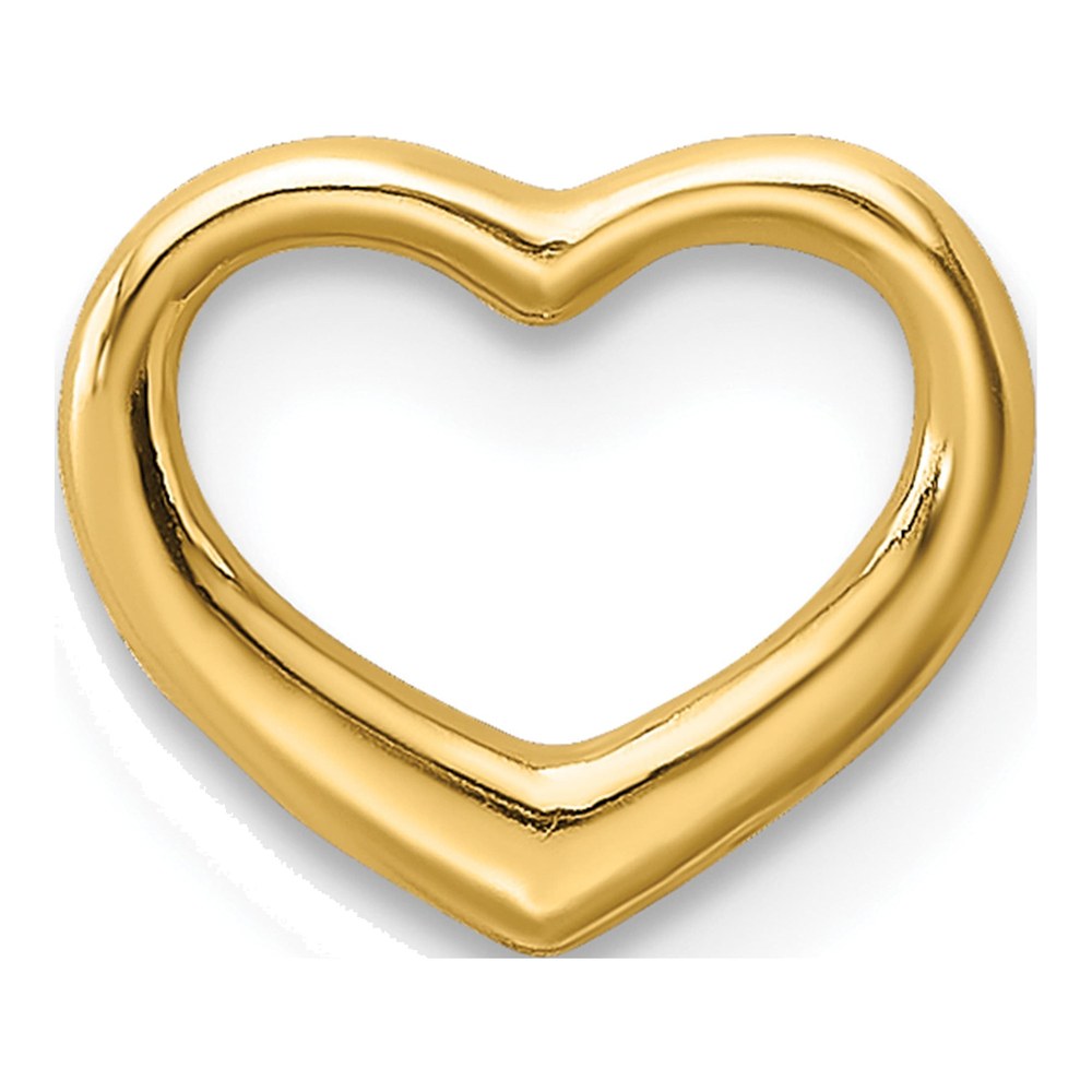 14K Yellow Gold Mini Floating Heart Charm
