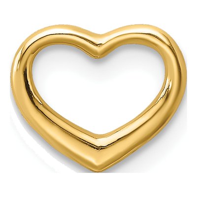 14K Yellow Gold Mini Floating Heart Charm
