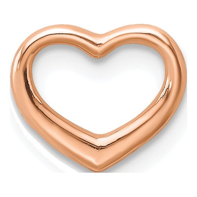 14K Rose Gold Floating Heart Slide Pendant