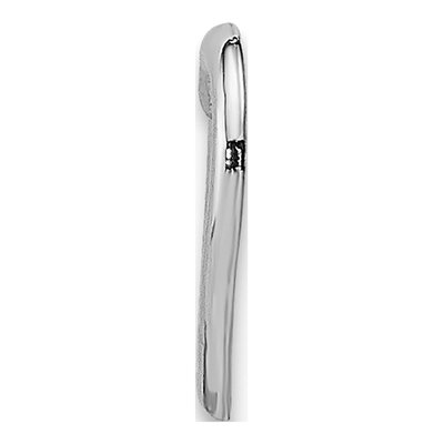 14K White Gold Mini Floating Heart Slide Pendant – view 3