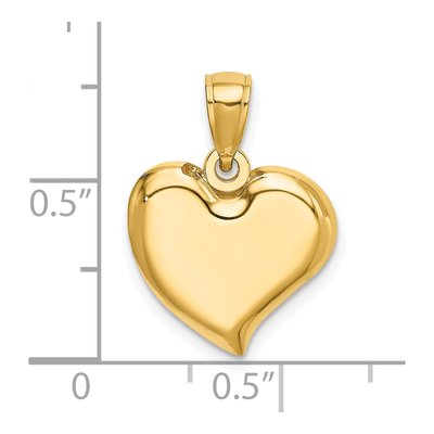 14K Yellow Gold Teardrop Heart Charm – view 4