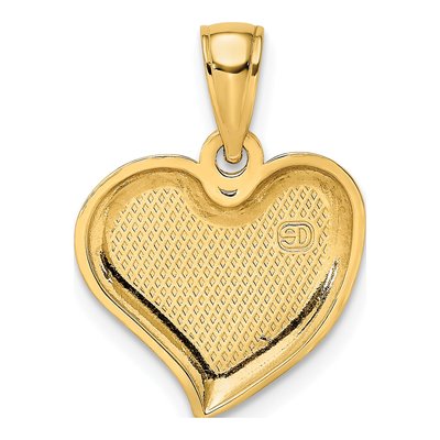 14K Yellow Gold Teardrop Heart Charm – view 5