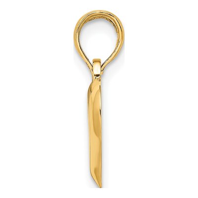 14K Yellow Gold Teardrop Heart Charm – view 3