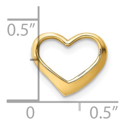14K Yellow Gold Floating Heart Charm – view 4