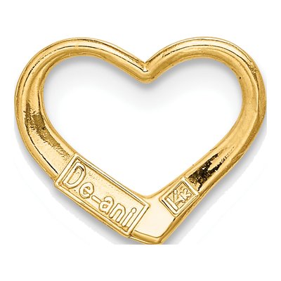 14K Yellow Gold Floating Heart Charm – view 5