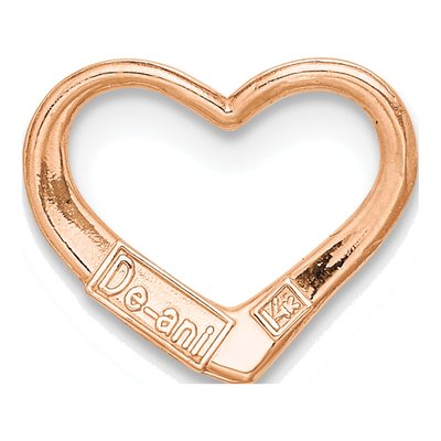 14K Rose Gold Floating Heart Slide Pendant – view 5